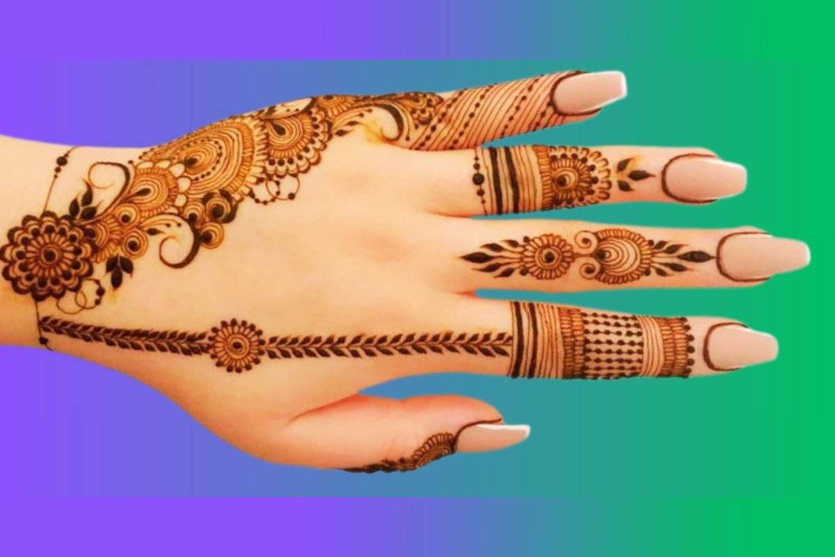 Simple Finger Mehndi Royal Front Hand Mehndi Design