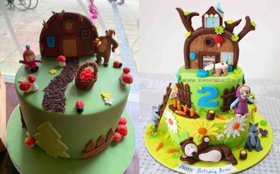 Masha and the Bear Cake