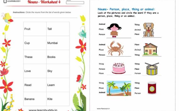 Noun Worksheet For Class 1